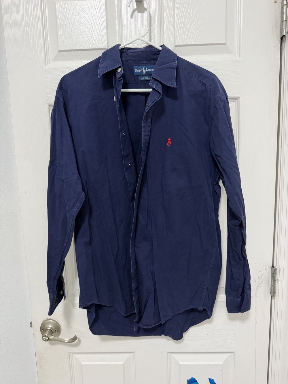 Ralph Lauren Men's Navy Long-Sleeve Oxford Shirt